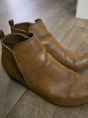 Brown Leather Ankle Boots